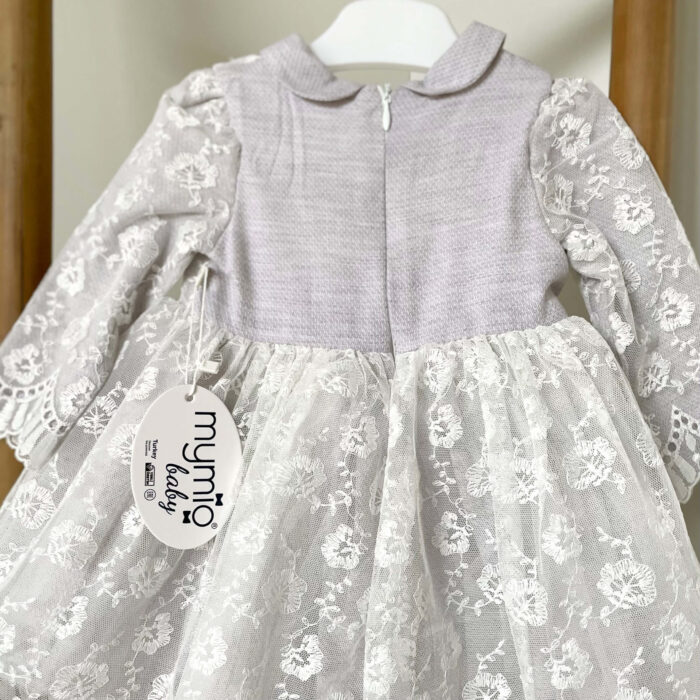 Svečana haljinica za bebe Mymio (siva)