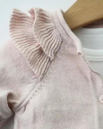 Knit kompletić NipperLand "Cvetići" (roze)