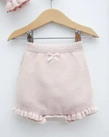 Knit kompletić sa karnerićima NipperLand (roze)