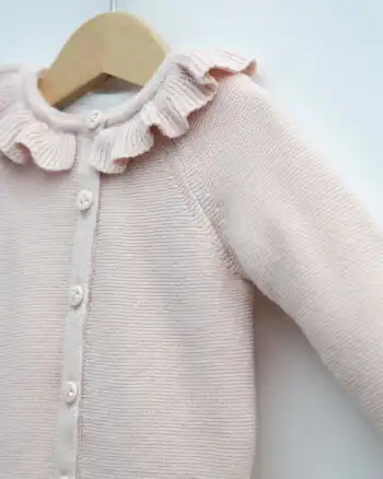 Knit kompletić sa karnerićima NipperLand (roze)