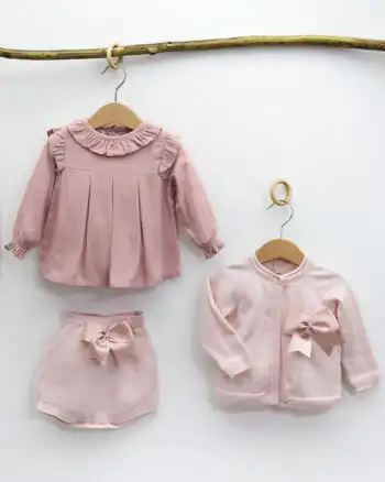 Knit kompletić sa mašnicama NipperLand