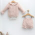 Knit kompletić sa karnerićima NipperLand (roze)