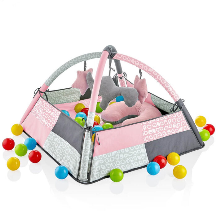 Gimnastika za bebe sa lopticama BabyJem (roze)