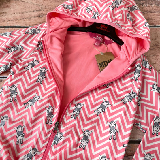Šuškava prolećna jaknica za devojčice "Zebra"