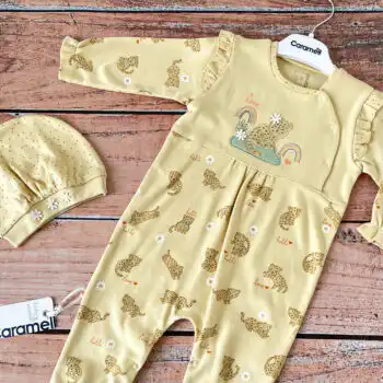 Zeka i kapica za bebe Caramell "Leopard"