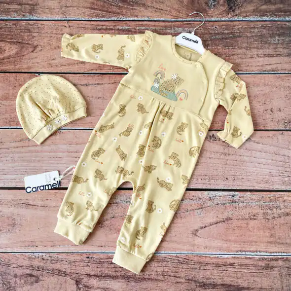 Zeka i kapica za bebe Caramell "Leopard"