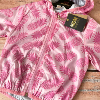 Šuškava prolećna jaknica za devojčice "Ananas"