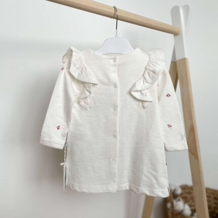 Pamučna tunika/haljina za bebe Tongs (bela)