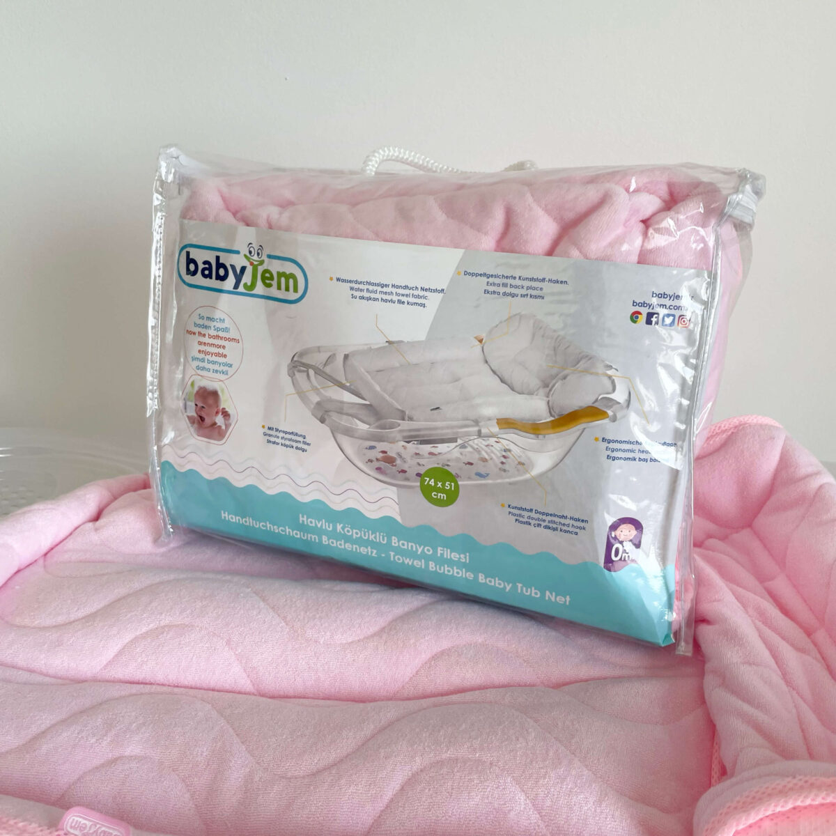 Roze krevetić podloga za kupanje bebe