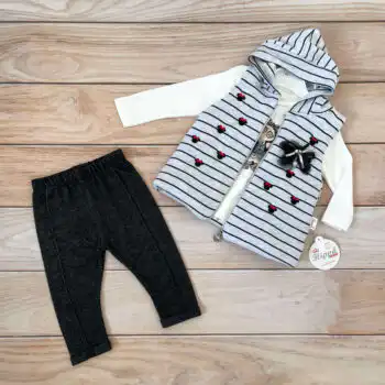 Kompletić sa pamučnim prslukom "Music"