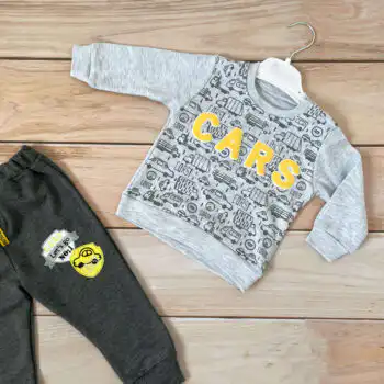 Kompletić sa šuškavim prslukom "Cars" (žuti)