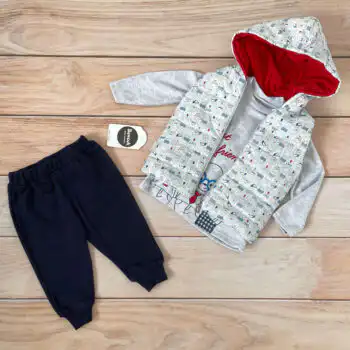 Kompletić sa šuškavim prslukom "Friends" (crveni)