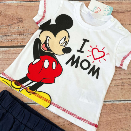 Letnji kompletić Mickey "I love mom"