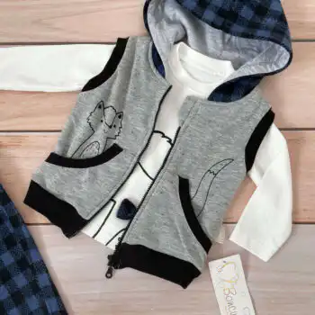 Komplet sa pamučnim prslukom Boncuk "Lija"