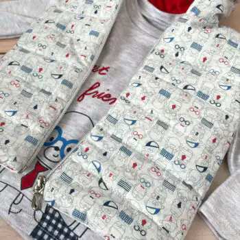 Kompletić sa šuškavim prslukom "Friends" (crveni)