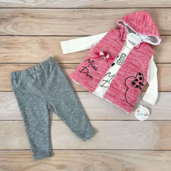 Trodelni kompletić sa prslukom "Mini Diva"