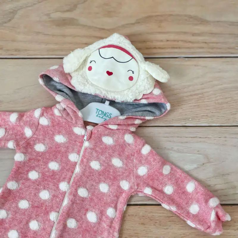 Pamučni zeka Tongs "Ovčica" (roze)