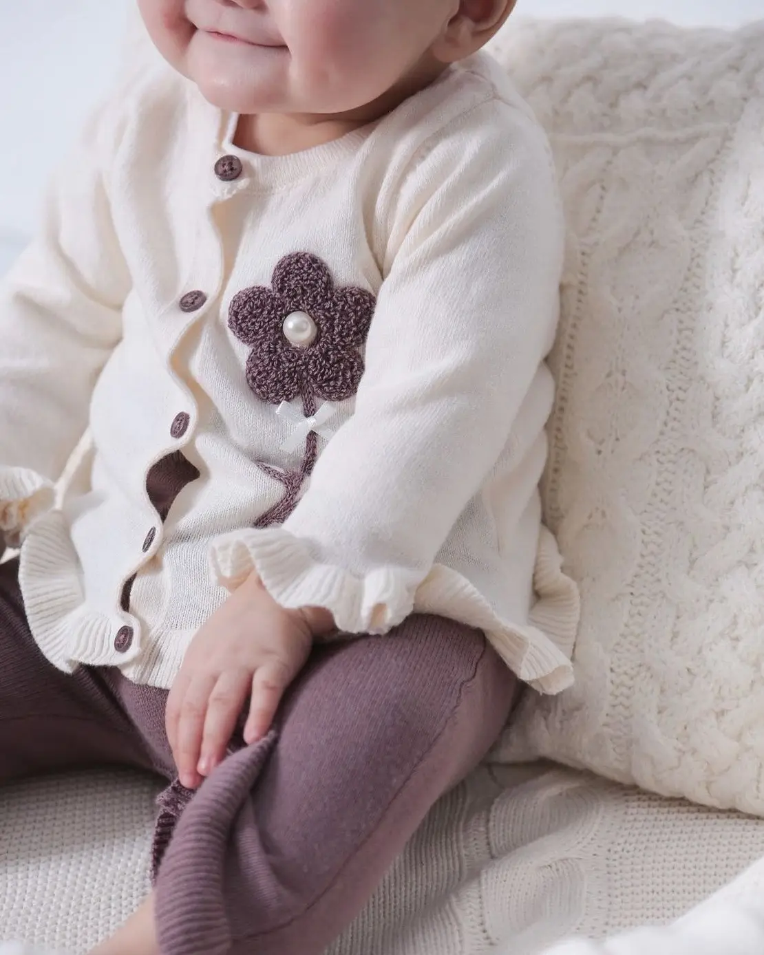 NipperLand Cveta kompletić za bebe sa džemperićem
