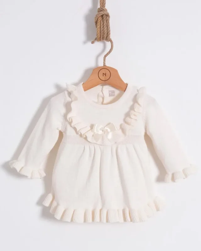 Knit haljinica sa karnerima NipperLand bela