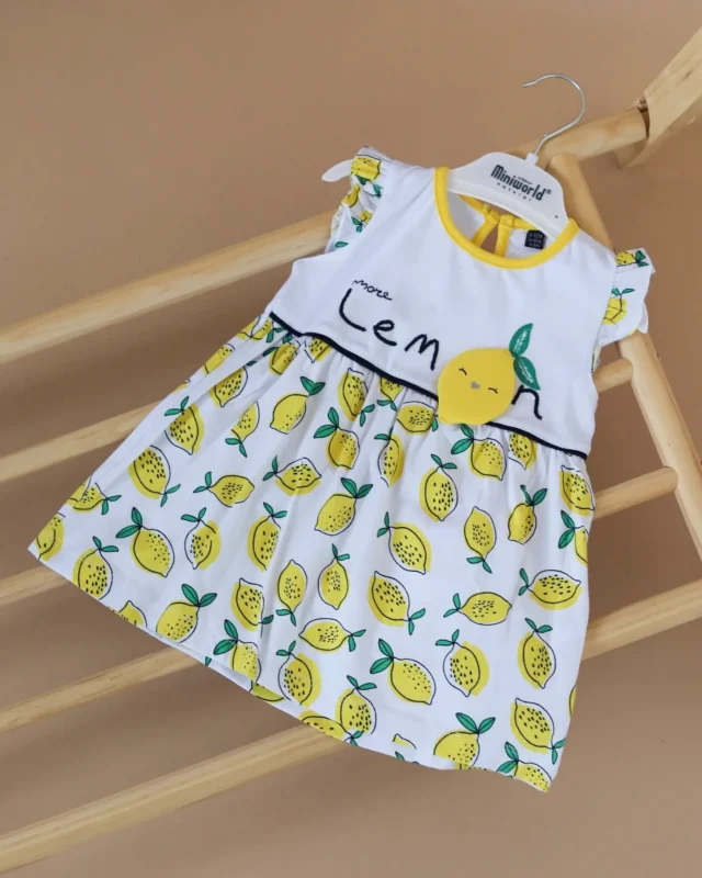 Letnja haljinica za bebe MiniWorld Lemon