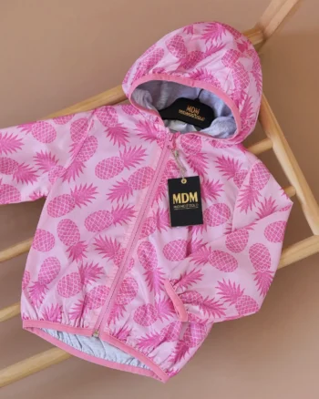 Šuškava prolećna jaknica za devojčice Ananas