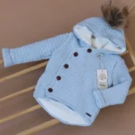 Vunena jaknica sa krznom BabyMio plava