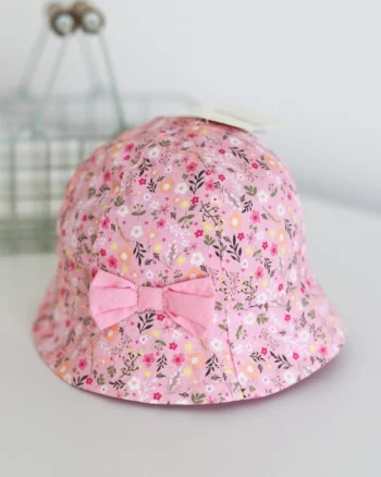 Cvetni šešir sa roze mašnom Jungle