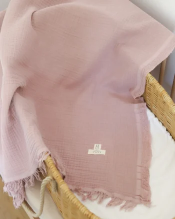 Muslin prekrivač roze Just Kiddin