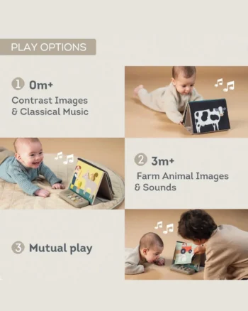 Zvučna tummy time knjiga Taf Toys
