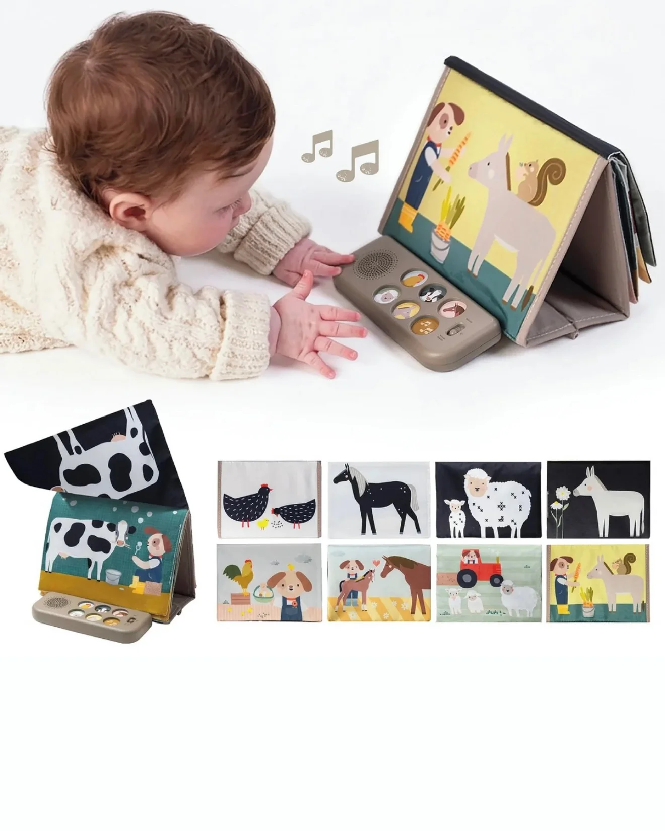 Zvučna tummy time knjiga Taf Toys